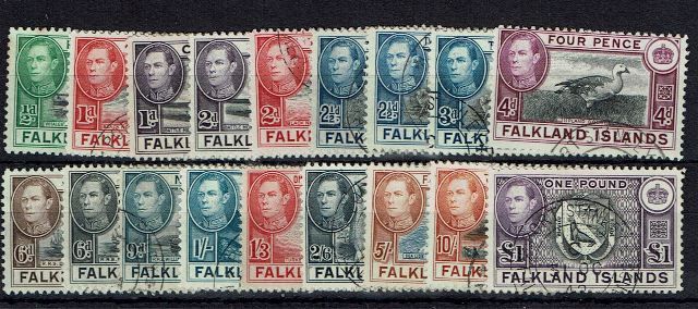 Image of Falkland Islands SG 146/63 FU British Commonwealth Stamp